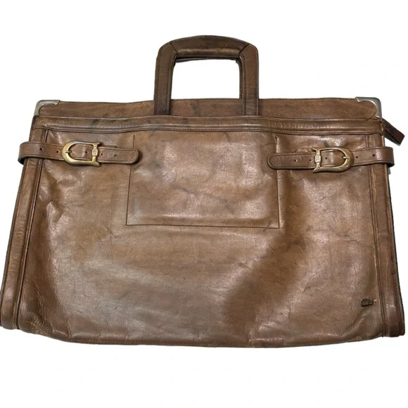 C&C Vintage Leather Briefcase attached brown - Picture 12 of 12